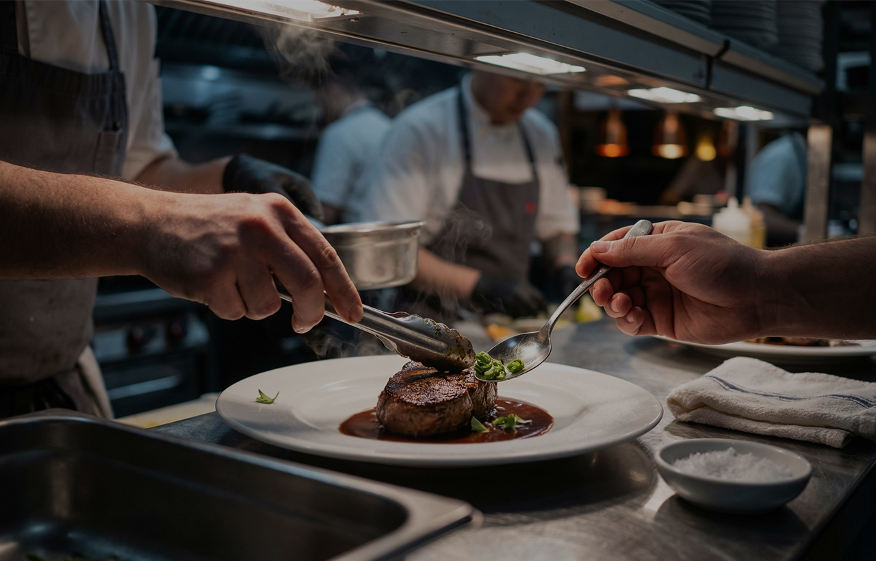 Koch richtet Steak an | Steakhaus Bad Kissingen