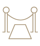 Icon Absperrung und Teppich