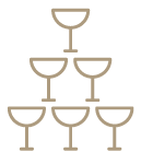 Icon Stapel von Gläsern